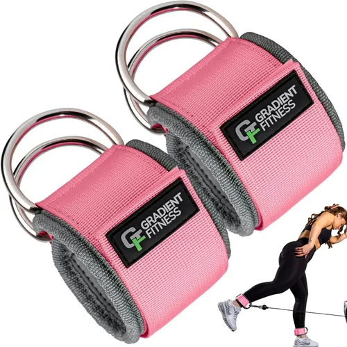 Gradient Fitness Correas de tobillo (paquete de 2) | Correa de tobillo para máquina de cable, bandas de tobillo para entrenamiento, correa de