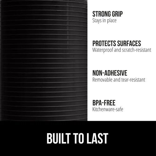 Miniatura 2 de GORILLA GRIP DuraGuard Forro para Estantes, Forros de Gabinete No Adhesivos para Cajones de Cocina, Estantes, Refrigerador, Almacenamiento de Ónix