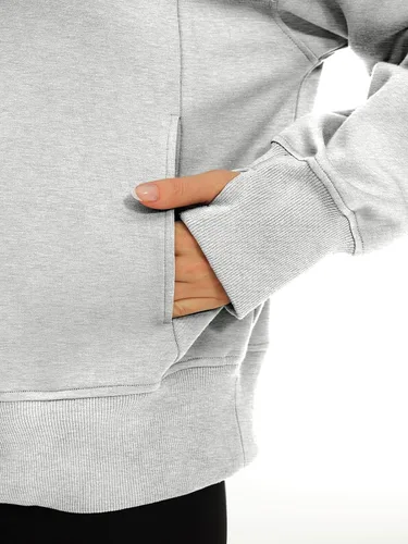 Miniatura 5 de AUTOMET Sudaderas de gran tamaño con capucha de forro polar para mujer, camisas de manga larga, ropa de otoño con bolsillo