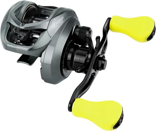 KastKing Skeet Reese Icon Carretes de cebo – Carrete de pesca AutoMag con sistema de frenado doble, marco de aluminio ligero de 7 onzas, arrastre de