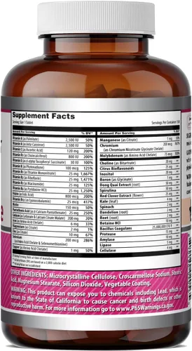 Miniatura 5 de Amazing Formulas One Multivitamínico para mujer, a base de alimentos, 150 tabletas, suministro para 5 meses, mezcla completa de 40 suplementos