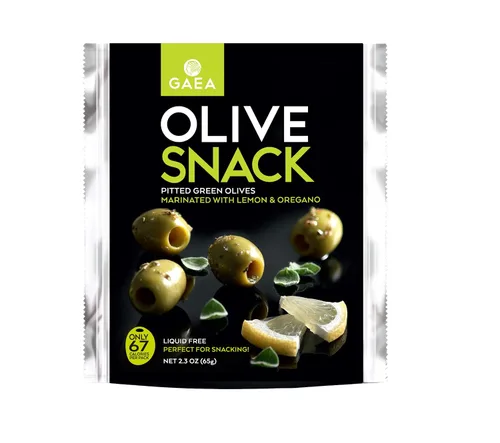 Cat Cora's Kitchen - Aceitunas verdes sin hueso, orégano y limón, 2.3 onzas (paquete de 8)