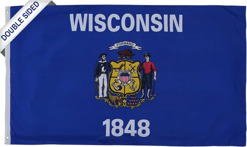 Miniatura 25 de SYII Bandera del estado de Alabama de 3 x 5 pies, banderas de 3 capas de doble cara del estado de Delaware con 2 ojales de latón y cabecera de lona