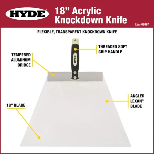 Miniatura 3 de HYDE Cuchillos acrílicos, 18 pulgadas y 24 pulgadas