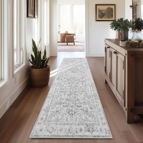 Miniatura 67 de jinchan Lima - Alfombra de pasillo lavable de 2 x 6 pies, antideslizante, de pelo corto, suave, ultrafina, alfombra envejecida para casa de campo