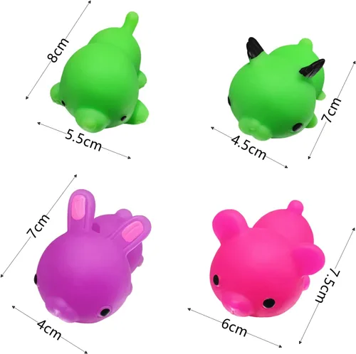 Miniatura 8 de Giant Mochi Squishy Paquete de 8 adorables animales suaves y esponjosos, juguete para aliviar el estrés, recuerdo de fiesta para niños