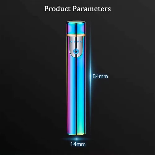 Miniatura 2 de Encendedor electrónico, encendedor recargable por USB, mini tira cilíndrica sin llama, resistente al viento, encendedor eléctrico inteligente