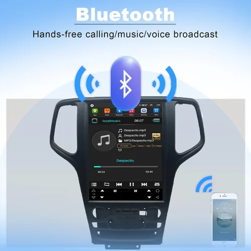 Miniatura 5 de Android 11 - Radio estéreo para coche en tablero apto para Jeep Grand Cherokee 2014 a 2020 con 4+64G 12.1 pulgadas gran pantalla táctil navegación