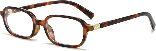 Breaksun Gafas Retro Rectangulares para Mujeres y Hombres, Gafas Pequeñas Cuadradas con Bloqueo de Luz Azul, Anteojos Vintage