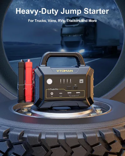 Miniatura 3 de VTOMAN V-Truck Pro 8000A Arrancador de Batería de Coche con Carga Rápida de 65W, Arrancador Portátil de 41600mAh para Todos los Motores de Gasolina