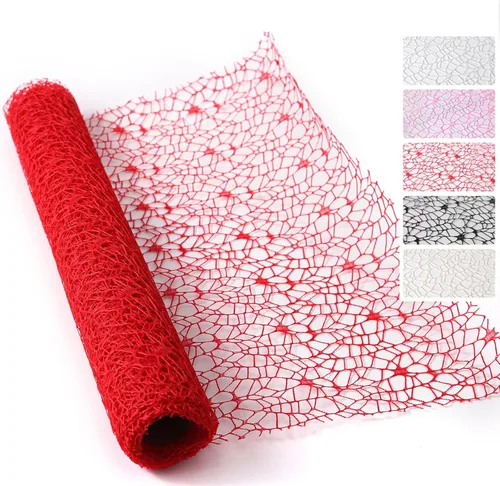 Miniatura 10 de KEPYDRMTF Papel Coreano para Flores de 42cm*5Yardas, Papel de Regalo Coreano Negro, Papel de Regalo Floral de Malla de Perla (Negro)