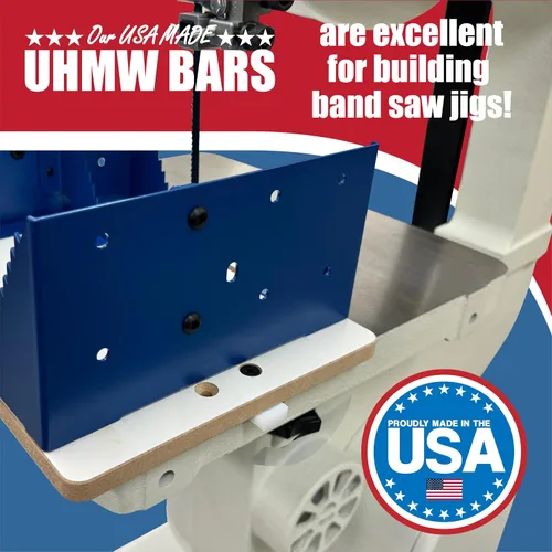 Miniatura 5 de Barra fresada de precisión UHMW 3/4" X 3/8" X 36" para plantillas, accesorios o ranuras de inglete