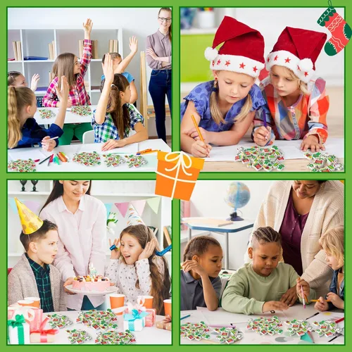 Miniatura 6 de ANGOLIO 60Pcs Borradores Mini de Dibujos Animados Cristianos en Paquete Grande para Navidad Feliz, Borradores de Lápiz con Motivo de Cruz Religiosa