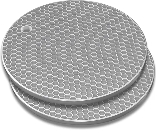 Miniatura 18 de TENOC Alfombrillas Trivet de Silicona Antideslizantes, Resistentes al Calor y que Atrapan Agua para Vasos de Agua y Tazas de Té y Tazas de Café