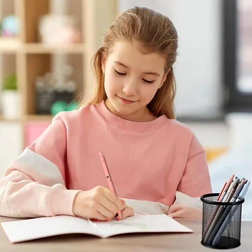 Miniatura 5 de Thenshop Bolígrafo retráctil de tinta de gel con repuesto de clic negro de 0.020 in, escritura suave, lindo secado rápido, punta fina y estética