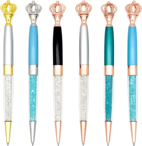 Gullor 6 bolígrafos de tinta de gel, bolígrafo de punta redonda y cristal, multicolor C