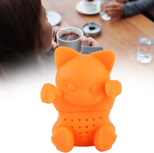 Miniatura 6 de Infusor de té para té de hojas sueltas, animales coladores de silicona, un regalo divertido e ideal para los amantes del té, amigos y familiares