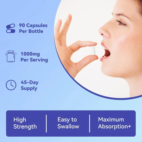 Miniatura 7 de Suplemento NAD+ de 1000 mg, suplemento liposomal de ribósido de nicotinamida NAD con resveratrol y quercetina para mujeres y hombres - 90 cápsulas