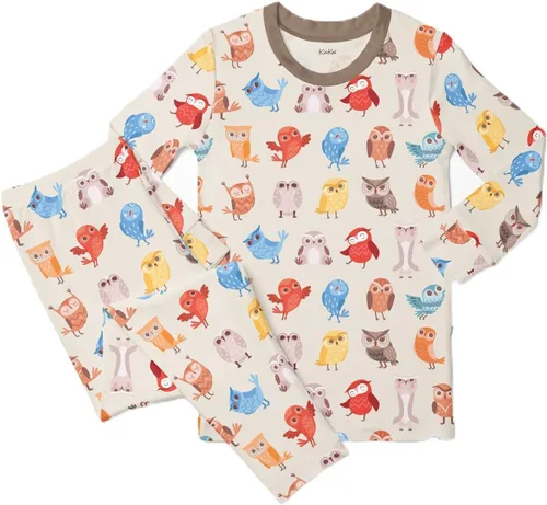 Miniatura 108 de KicKee Pants Conjunto de pijama de manga larga con estampado de piezas