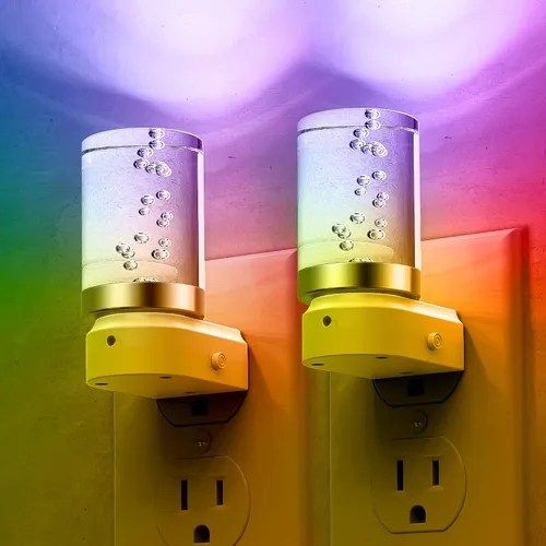 Miniatura 14 de L LOHAS LED - Luces nocturnas enchufables en la pared, temperatura de color ajustable 3000K/4000K/5000K, luz nocturna de burbujas con sensor