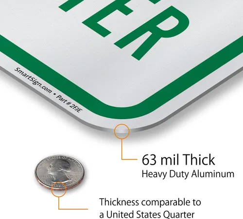 Miniatura 4 de SmartSign -K-7784-EG "Reserved - Employee Of The Quarter" Letrero de estacionamiento Aluminio reflectante de grado de ingeniero 3M de 12 x 18
