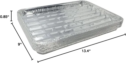 Miniatura 2 de DCS Deals Paquete de 15 sartenes desechables de aluminio para asar, buenas para barbacoa, bandejas de parrilla, sartenes de aluminio duraderas