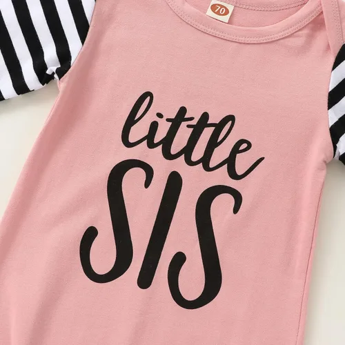 Miniatura 2 de Camisón de manga larga a rayas para bebé recién nacida