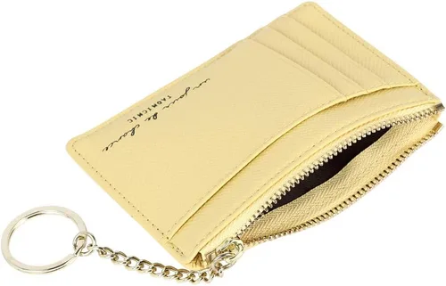 Miniatura 4 de Cartera delgada y minimalista para mujer, con 8 tarjetas, monedero, llavero con bolsillo frontal