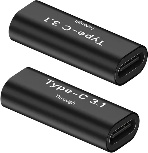Miniatura 5 de Pastall Paquete de 5 adaptadores USB C hembra a hembra. Extensor Usbc. Acoplador USBC soporta transferencia de datos de hasta 10 Gbps y carga rápida
