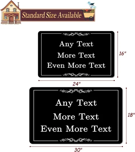 Miniatura 3 de Tapete personalizado de bienvenida para el hogar familiar, tapete personalizado para interiores y exteriores con tu entrada de texto para casa, B