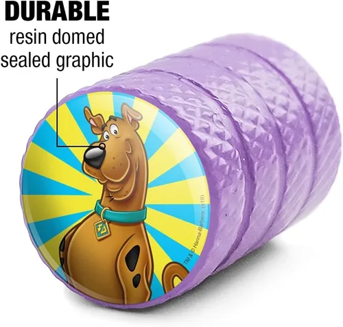 Miniatura 4 de GRAPHICS & MORE Scooby-Doo - Tapones de válvula de aluminio para llantas de neumático Púrpura