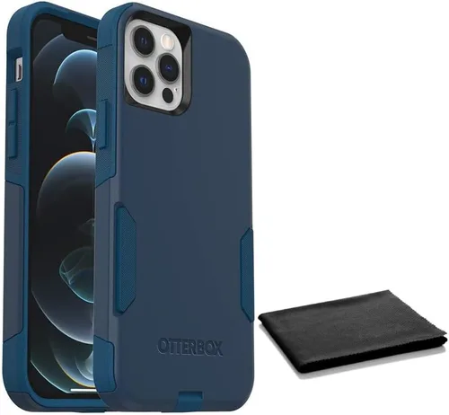 Funda OtterBox Commuter Series para iPhone 12 e iPhone 12 Pro (Solamente) - con Paño de Limpieza - Empaque No Minorista - Bespoke Way (Azul)