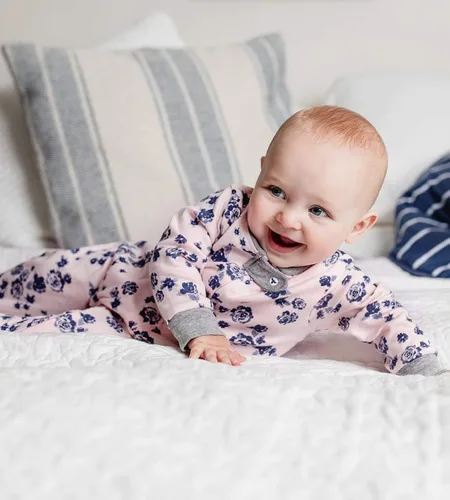 Miniatura 3 de Burts Bees Baby - Pijama de una pieza de 100 algodón orgánico con cremallera frontal mameluco de bebé para dormir