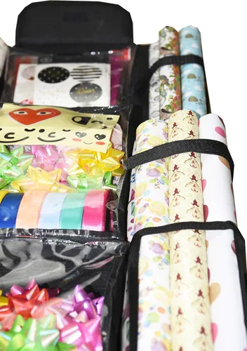 Miniatura 7 de Freegrace Organizador de papel de regalo colgante de doble cara – Bolsa grande de almacenamiento de papel de regalo de 16 x 41 pulgadas – Bolsa