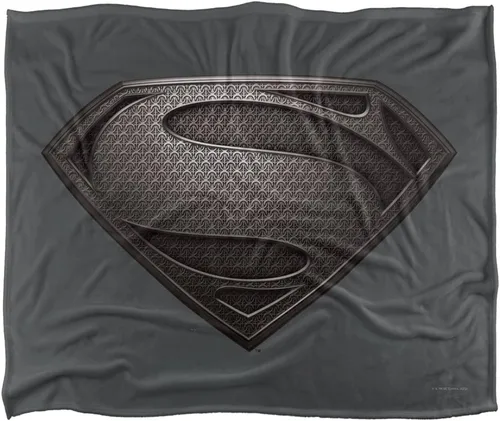 Miniatura 2 de Manta de tacto sedoso Superman Man of Steel oficialmente licenciada y decolorada, súper suave, 50" x 60" Hombre de acero desaturado