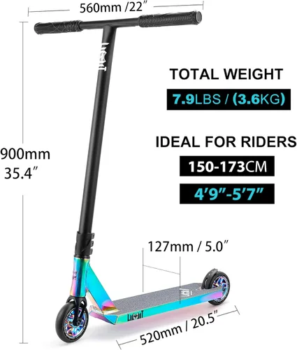 Miniatura 2 de Limit LMT01-V2 - Patinete profesional para trucos, patinete intermedio y profesional, adecuado para niños, adolescentes y adultos de 8 años