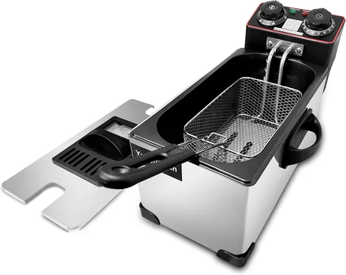 Miniatura 9 de Freidora eléctrica de 2.5 litros de capacidad, tapa de 1300 W con ventana de visualización y filtro de olor, temperatura ajustable, cesta extraíble
