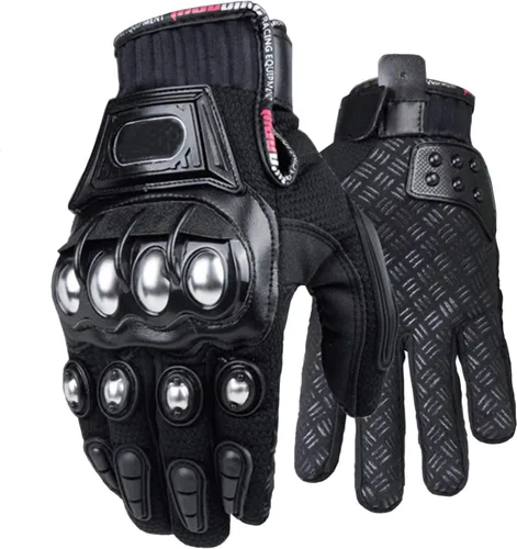 Miniatura 3 de Guantes de seguridad de acero para motocicleta, motocicleta, moto, deportes de carreras, guantes reforzados
