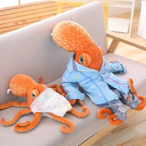 Miniatura 4 de ERDAO Peluche realista de pulpo, juguete de animales marinos de peluche gigantes, regalos para niños (21.6 pulgadas)