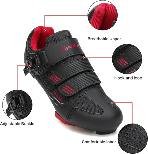 Miniatura 4 de Zapatos de ciclismo unisex compatibles con Peloton zapatos de bicicleta con clip para interiores Peleton Road Bike Riding Racing Zapatos de ciclismo