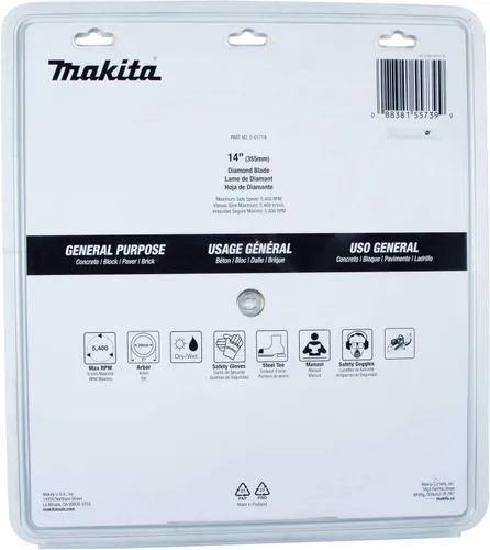Miniatura 3 de Makita E-01719 Hoja de diamante de 14", segmentada, de uso general