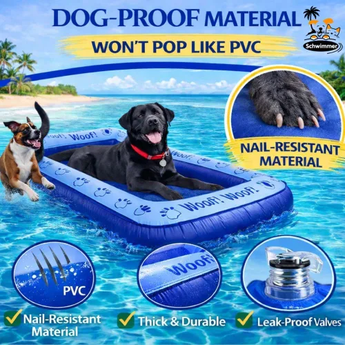 Miniatura 2 de Schwimmer Flotador de piscina prémium para perros grandes, seguridad mejorada, comodidad premium, diseño versátil, flotadores para perros para Azul