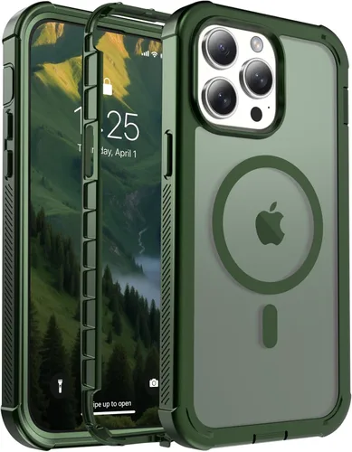Miniatura 36 de jaroco - Funda magnética compatible con MagSafe para iPhone 11 de 6.1 pulgadas; protección de grado militar contra caídas, de doble capa