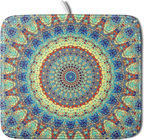 Miniatura 10 de Tapete de secado de platos de limón para encimera de cocina, de 16 x 18 pulgadas, tapete de secado de microfibra pequeña con acuarela, limón