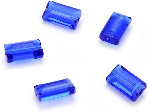 Miniatura 8 de 25 piezas Adabele cuentas austriacas de cristal facetado de 14 mm, rectangulares sueltas, amatista, compatibles con cristales Swarovski Preciosa