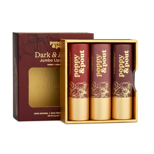Miniatura 14 de Poppy & Pout Tintas labiales 100% naturales, tubos de cartón sostenibles, rellenados a mano, cera de abejas, vitamina E, aceite de coco, libres