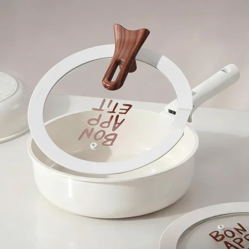 Miniatura 4 de CAROTE Juego de 18 utensilios de cocina de cerámica con mango desmontable, juego de ollas y sartenes antiadherentes, juegos de cocina no tóxicos