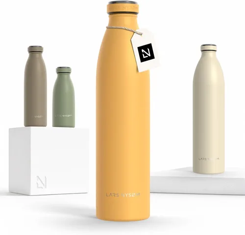 Miniatura 39 de LARS NYSØM Botella de agua XL de acero inoxidable aislada 12oz 17oz 25oz 34oz 51oz Botella térmica aislada para bebidas calientes y frías Azul