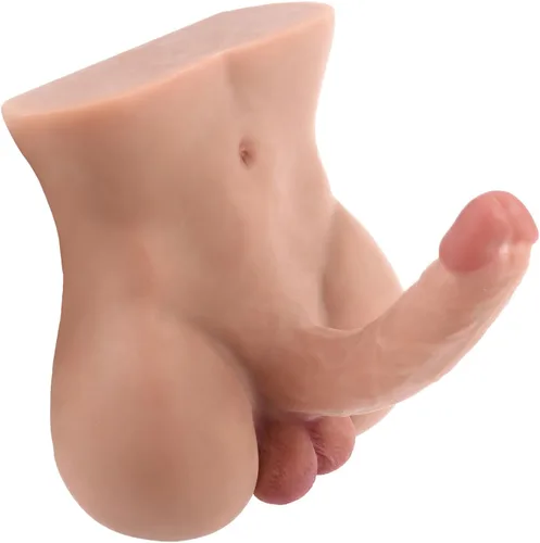 Muñeca sexual masculina con consolador enorme realista de 8.3 pulgadas, muñecas sexuales trans unisex, polla flexible, juguetes sexuales gay para