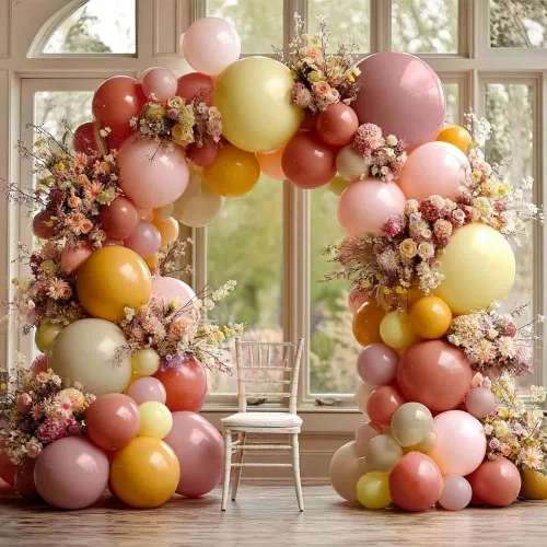 Miniatura 11 de Arco de globos rojo, blanco y azul, doble relleno, kit de guirnalda de globos de látex dorado con látex dorado para cumpleaños, 4 de julio, Rojo